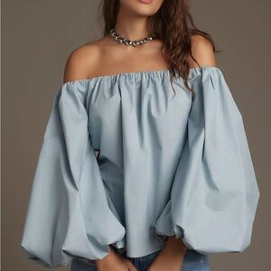 Mare Mare x Anthropologie Off-The-Shoulder Puff-Sleeve Top